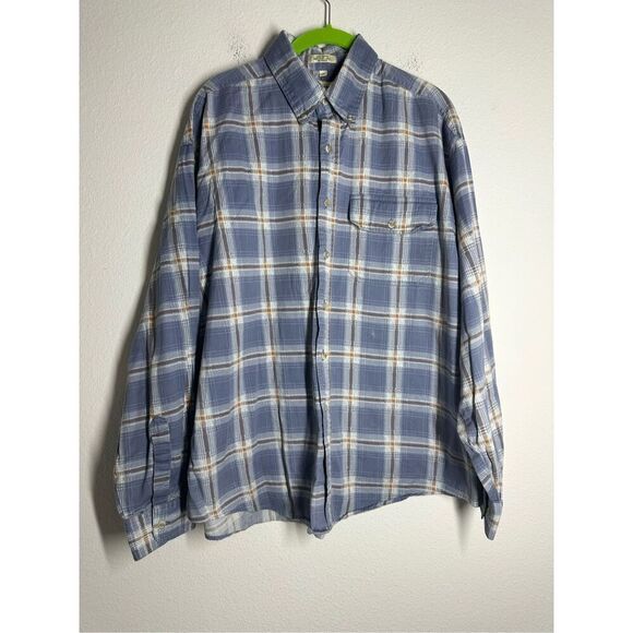 Vintage Campus Button Up Plaid Flannel Shirt Men's XL Long Sleeve See Notes - Picture 1 of 12